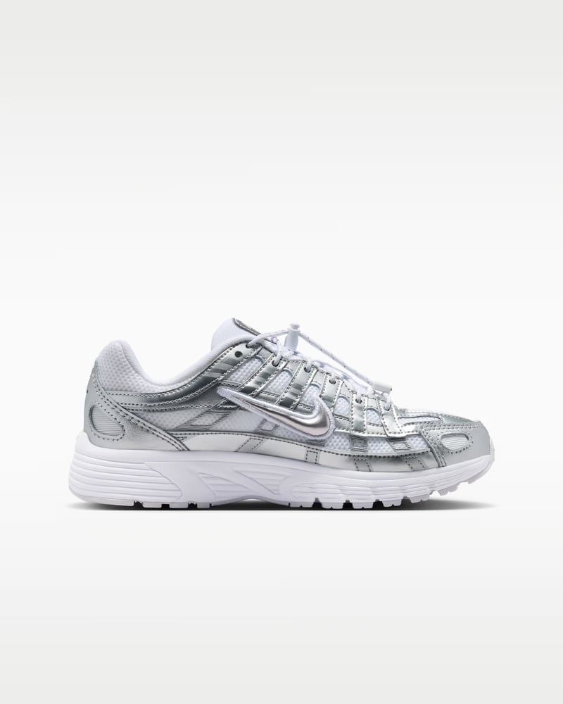 شوز نايك بي - ٦٠٠٠ ابيض فضي - NIKE P-6000 White Silver