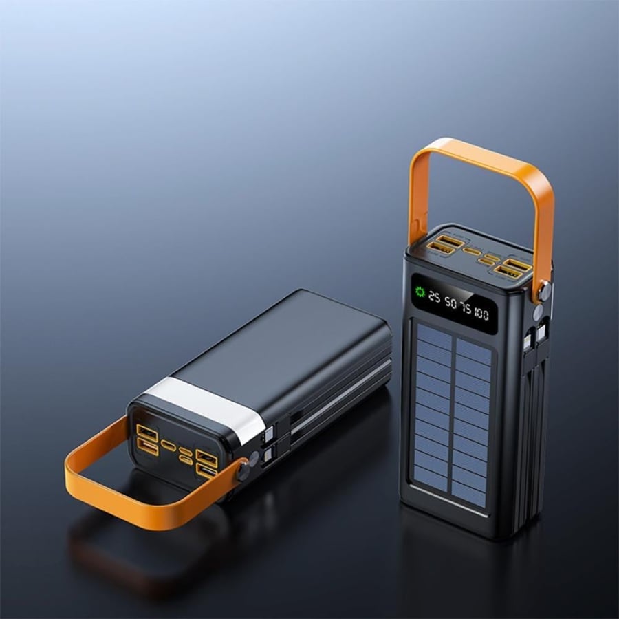 باور بنك DENX DX436 بسعة 50000mAh مع شحن سريع وشمسي ومنافذ متعددة