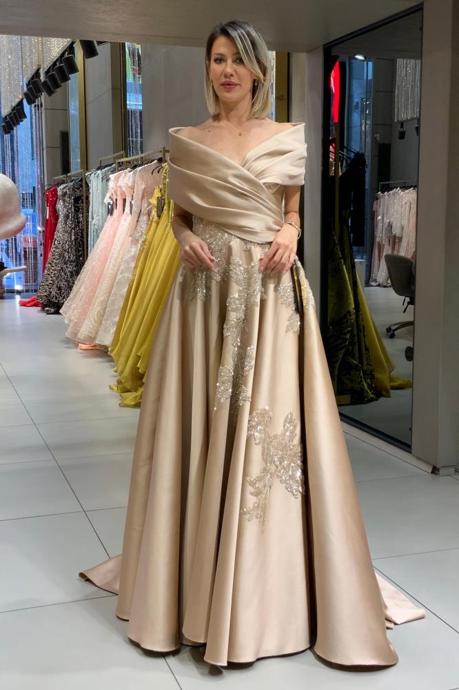 Elegant beige dress