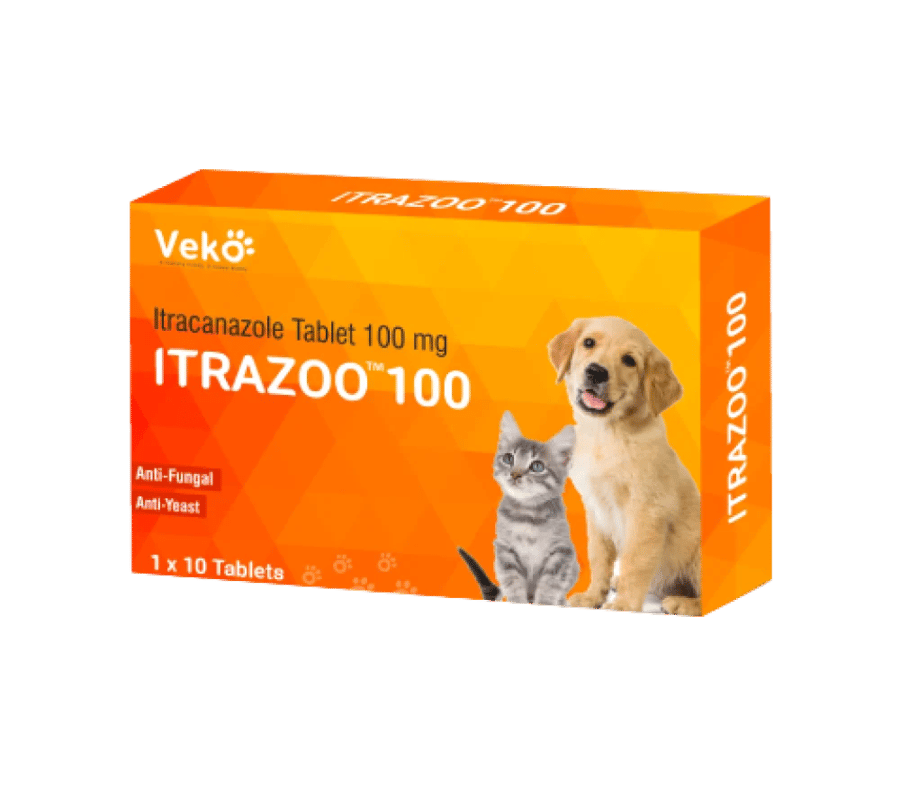 حبوب مضاد للفطريات اترازو واسع الطيف للكلاب والقطط 100mg