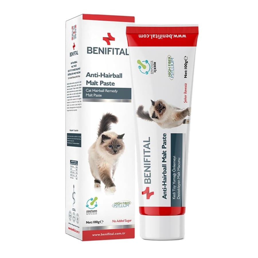 Benvital Barley Paste to Prevent Hairballs for Cats 100g