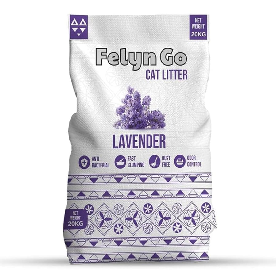 Feline Go Soft Bentonite Cat Litter Lavender Scent 20kg