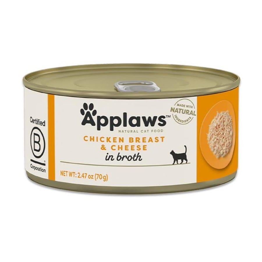 كرتون ابلاوز طعام رطب للقطط البالغة بنكهة الدجاج مع الجبن في المرق 24 علبة