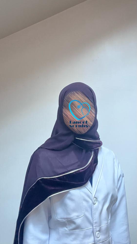 طرحة شتوية مخملية لافندر داكن
