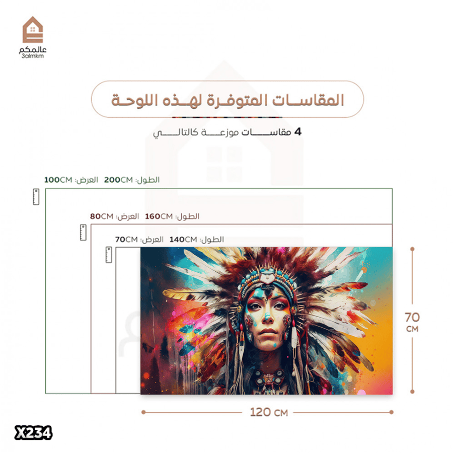 لوحة كانفس هنود الحمر