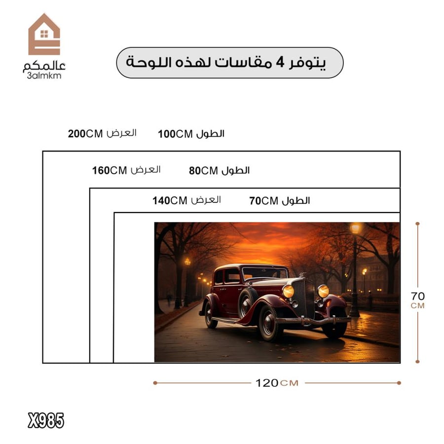 لوحة كانفاس سيارة