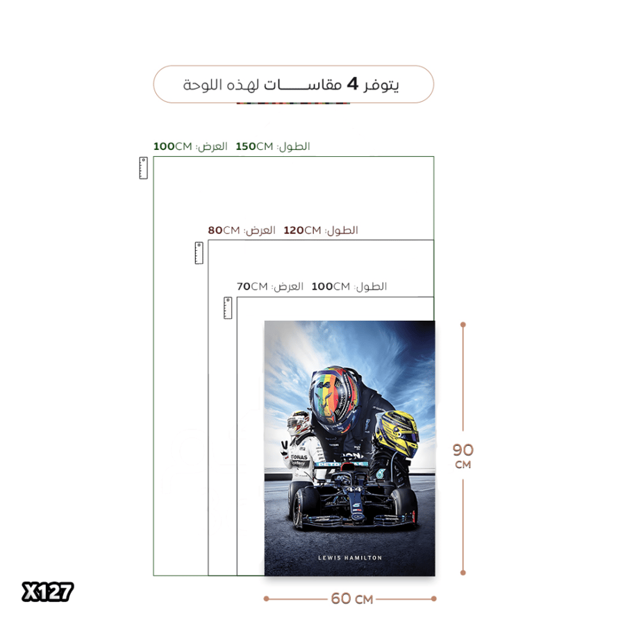 لوحة كانفس لويس هاميلتون