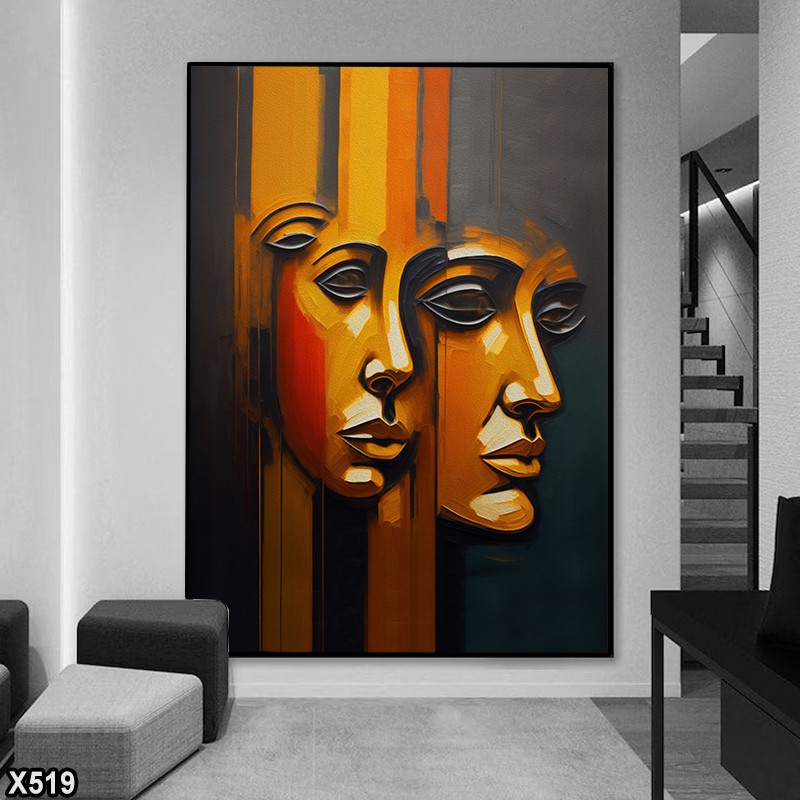 لوحة كانفس رسم تجريدي