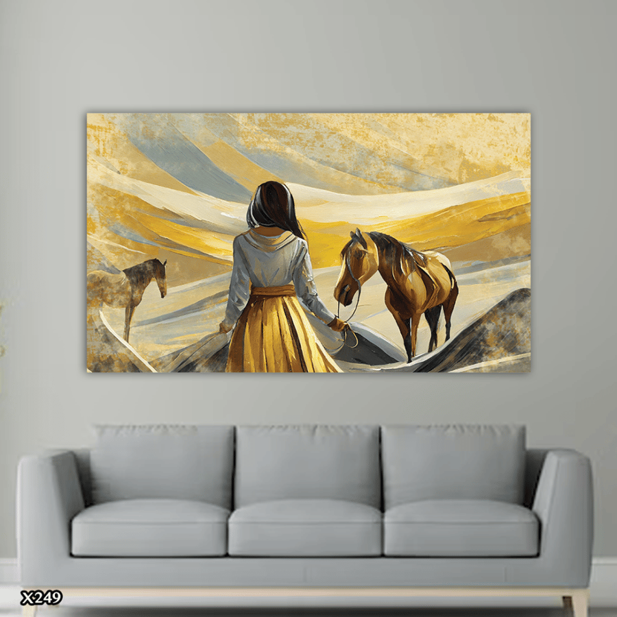 لوحة كانفس بالرسم التجريدي