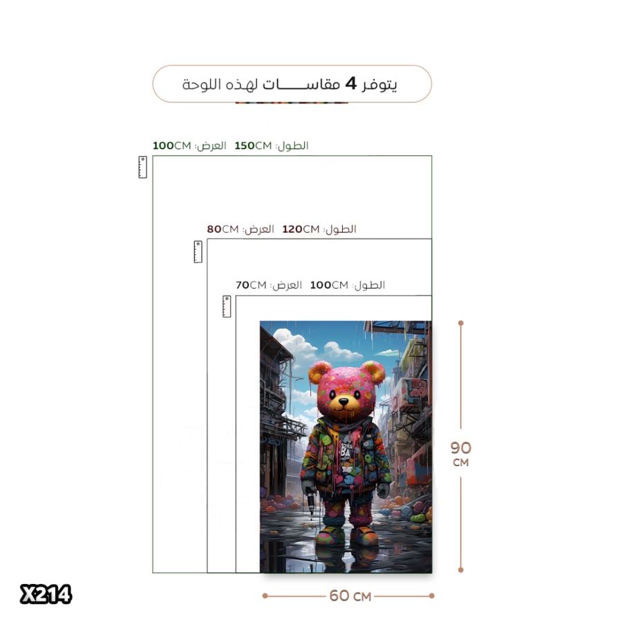 لوحة كانفس دب