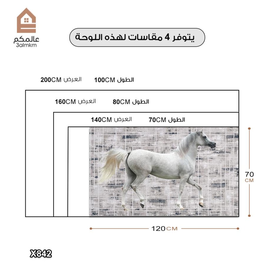 لوحة كانفس خيل