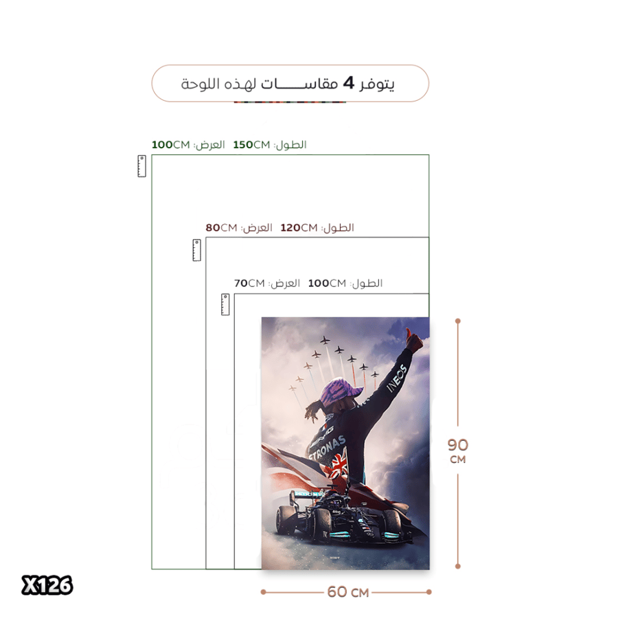 لوحة كانفس لويس هاميلتون