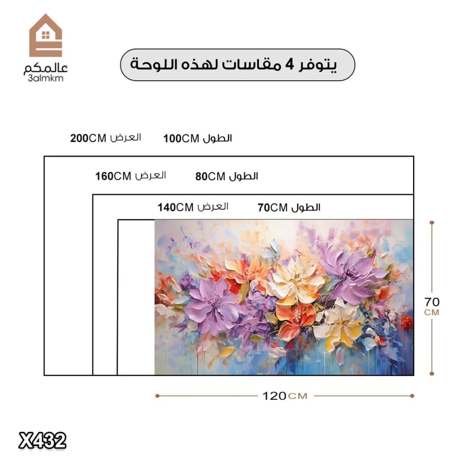 لوحة كانفاس رسم تجريدي