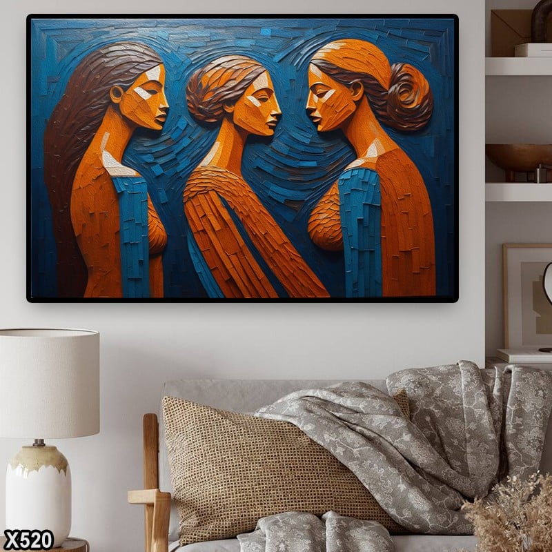 لوحة كانفاس رسم تجريدي