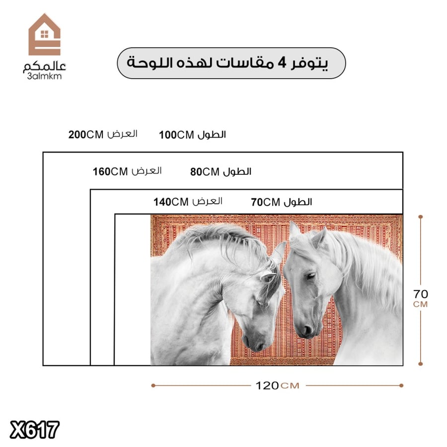 لوحة كانفس خيل