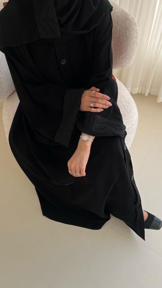 Abaya (Zahraa) Royal Free Size with Buttons