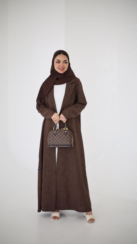 عباية ( لانا بني ) بليزر كريب على لينن