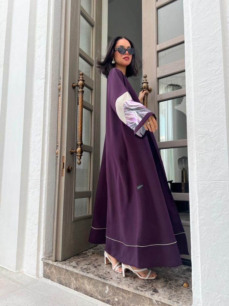 Abaya (Reham), ceramic crepe, half cloche