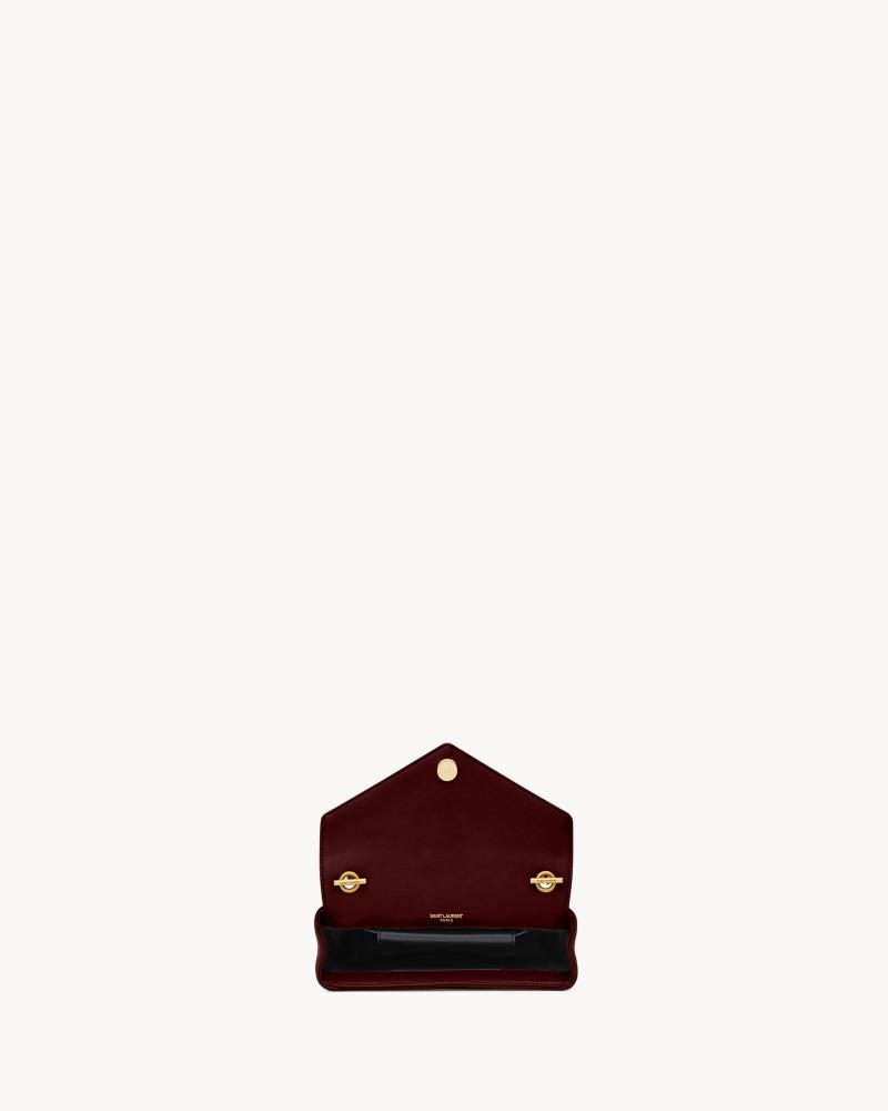 borsa loulou mini in pelle di agnello ROUGE CABERNET
