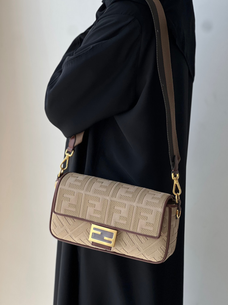 فندي | Baguette FF canvas bag
