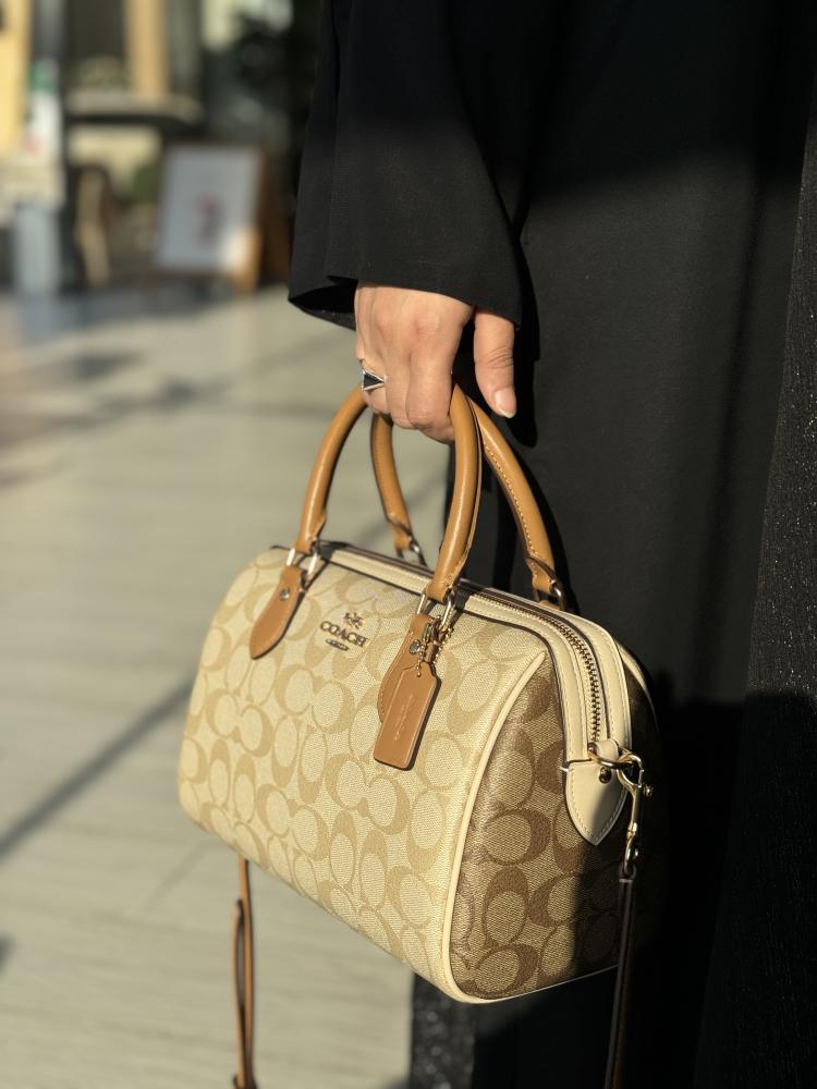 كوتش |  Rowan Satchel Bag In Blocked Signature Canvas
