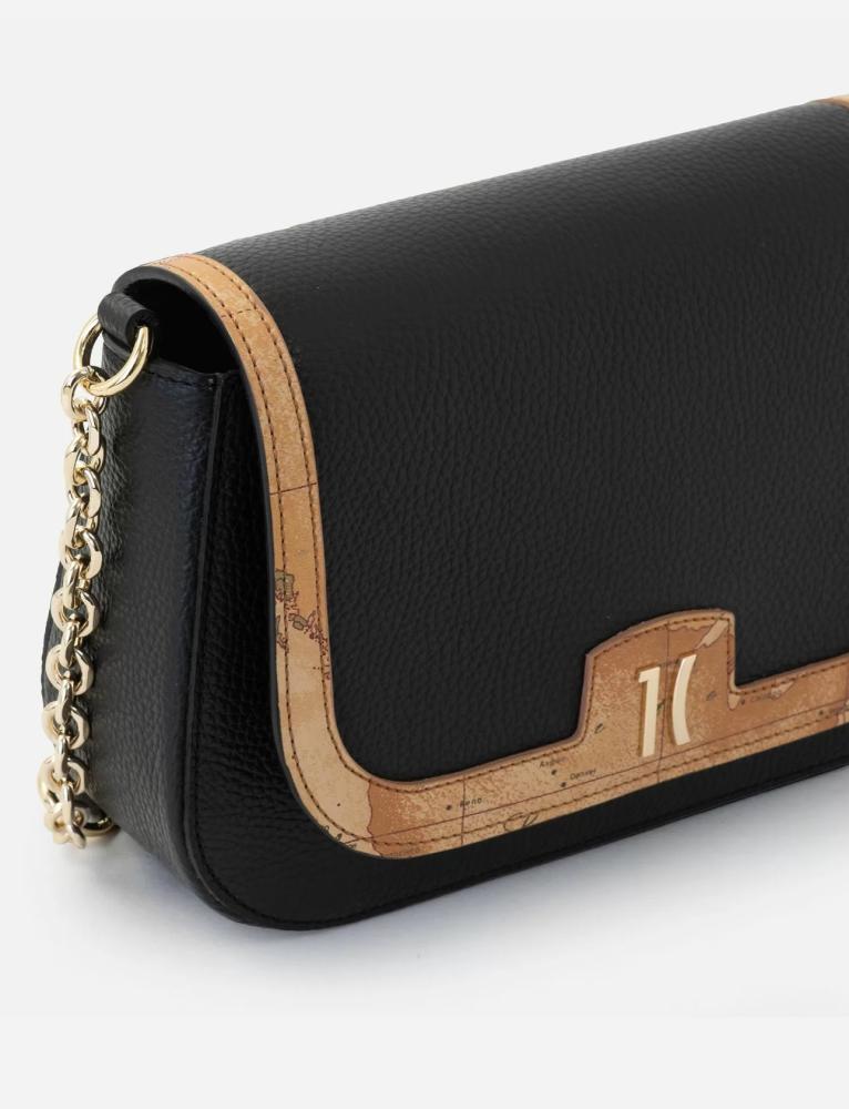 ألفيرو مارتيني | Moments Bag grainy leather crossbody bag with chain Black