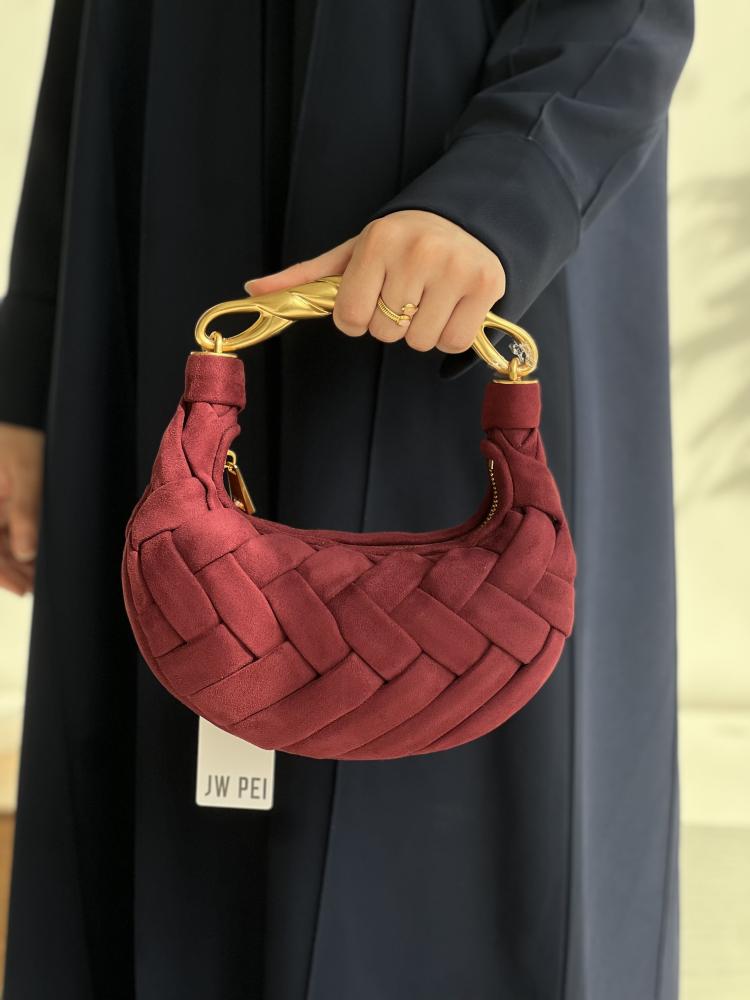 Orla Weave Handbag - Claret