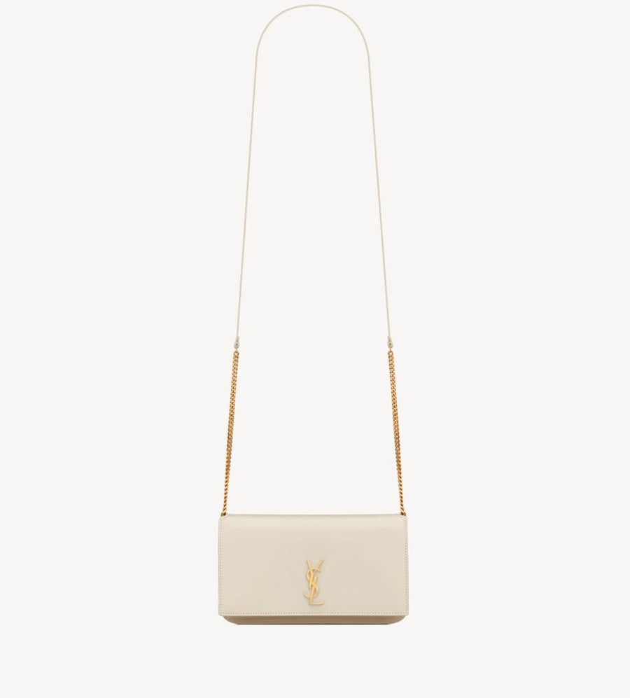 سان لوران | CASSANDRE PHONE HOLDER IN SMOOTH LEATHER