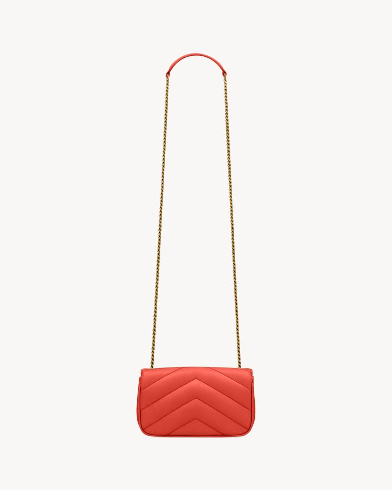 borsa loulou mini in pelle di agnello CELOSIA ORANGE