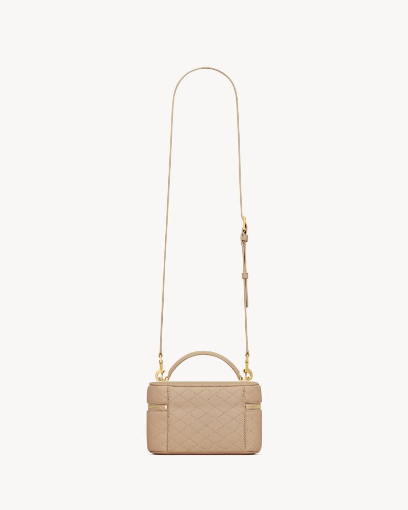 gaby vanity bag in lambskin DK TOFFEE