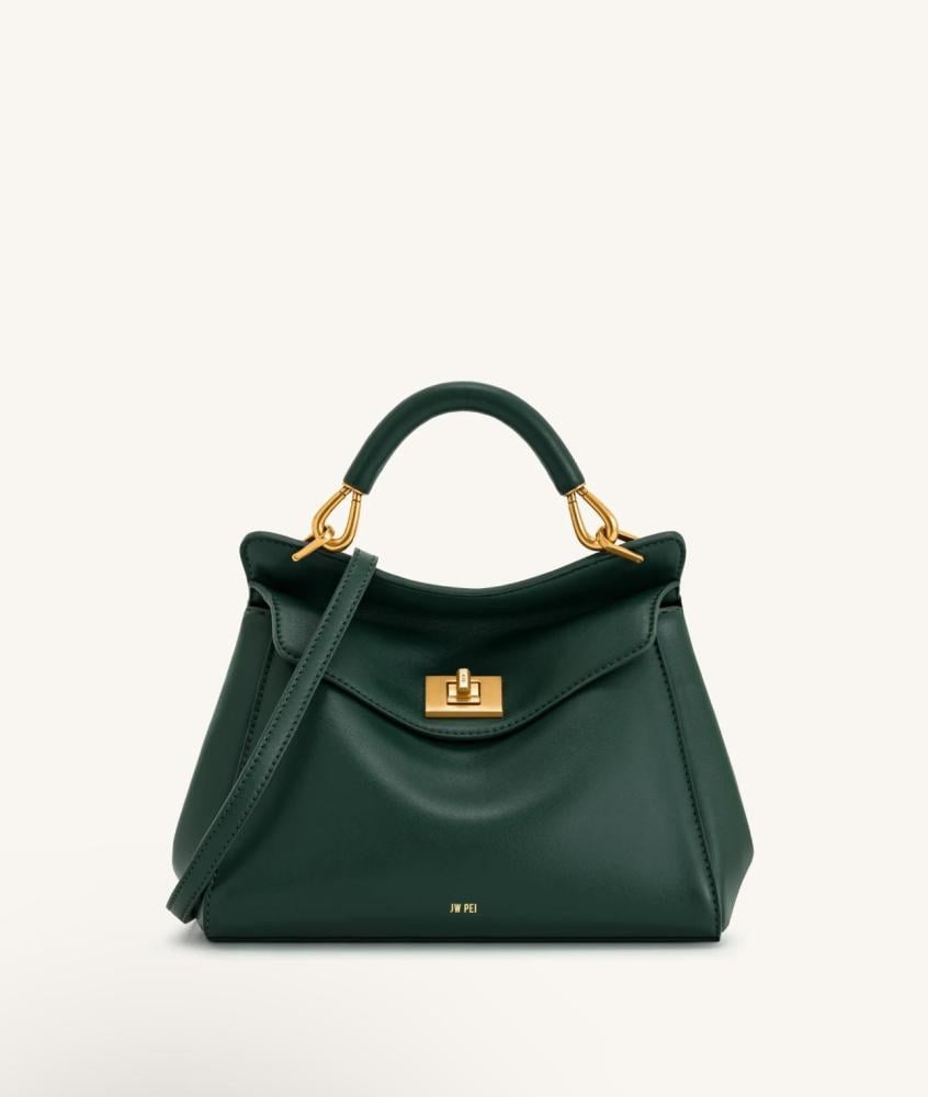 Lucia Classic Top Handbag - Dark Green