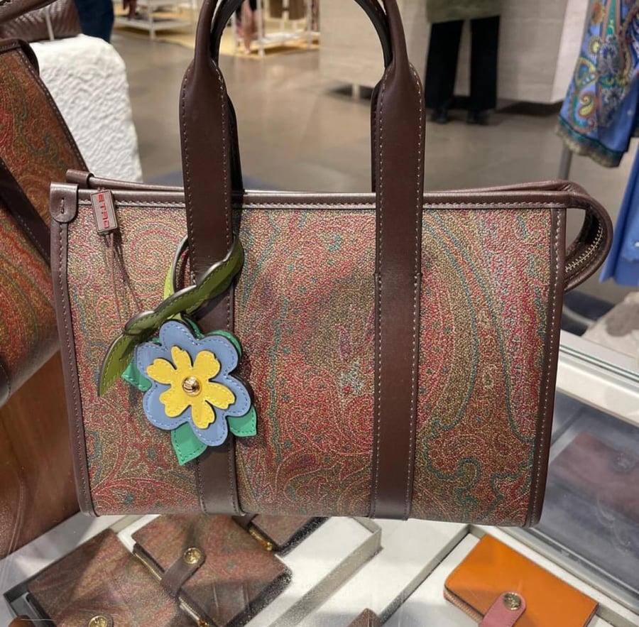 SMALL PAISLEY TOP-HANDLE BAG