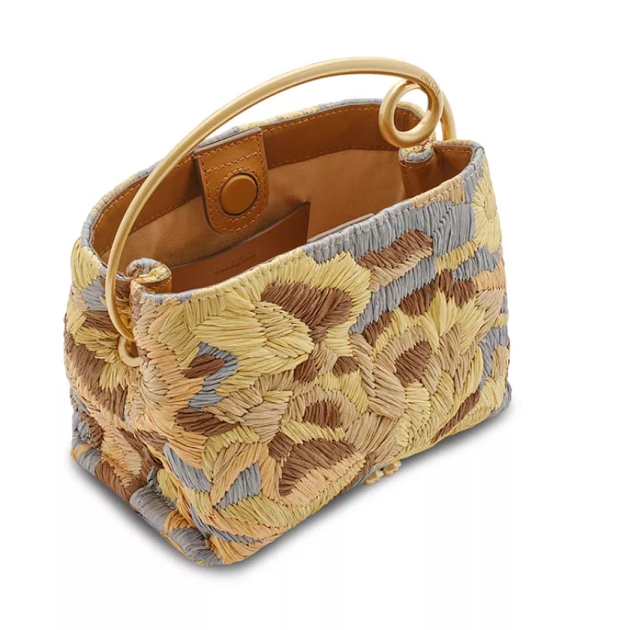 Lalli Top Handle Floral Raffia Bag
