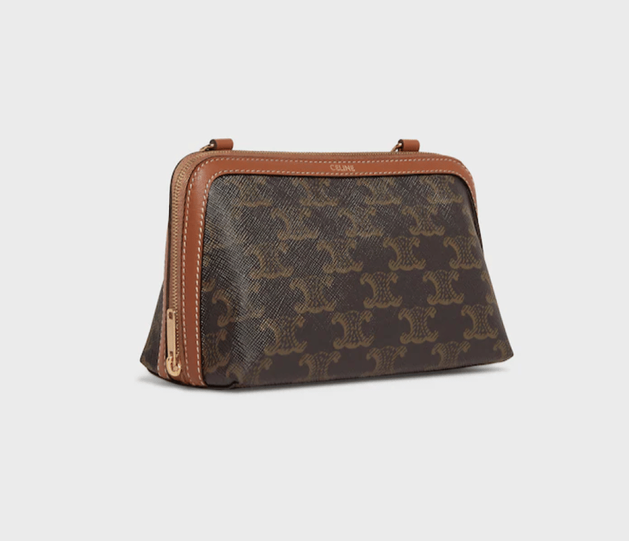 Clutch on Chain IN Triomphe canvas and Lambskin