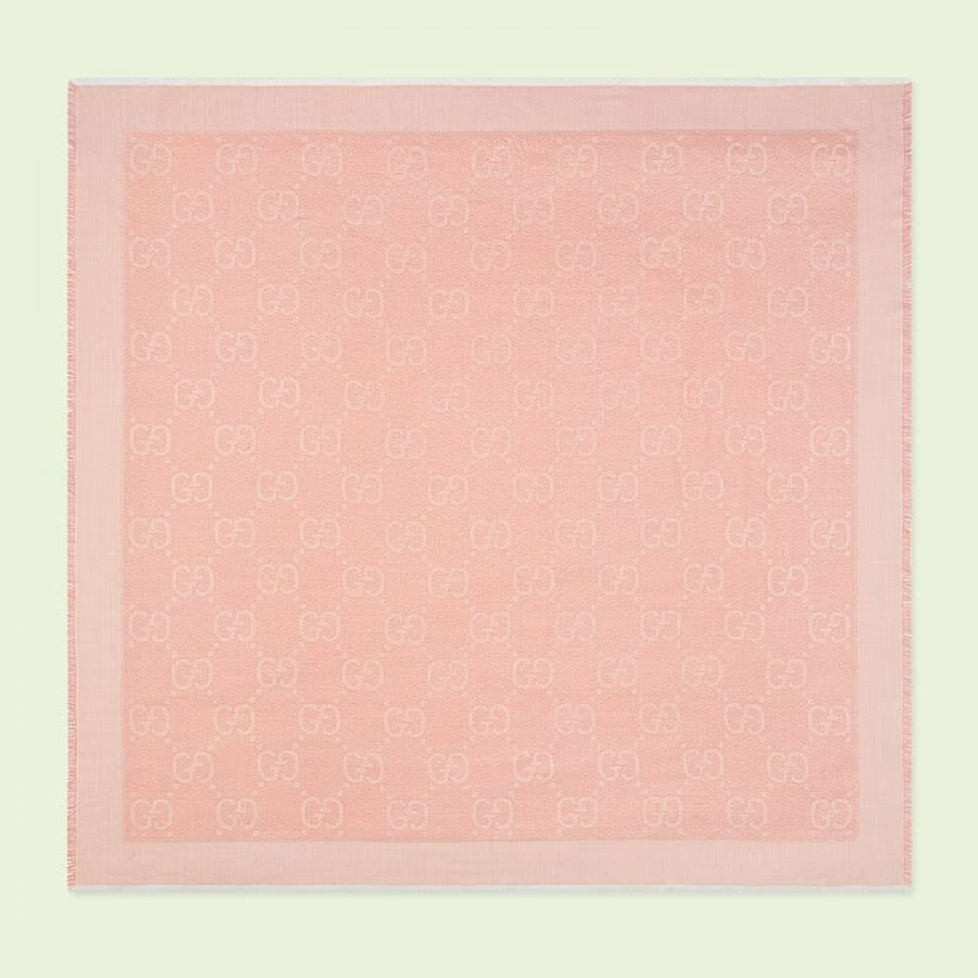 قوتشي | GG lamé jacquard shawl