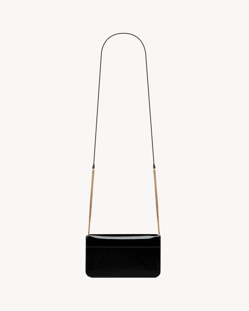 سان لوران | CASSANDRE PHONE HOLDER IN PATENT LEATHER