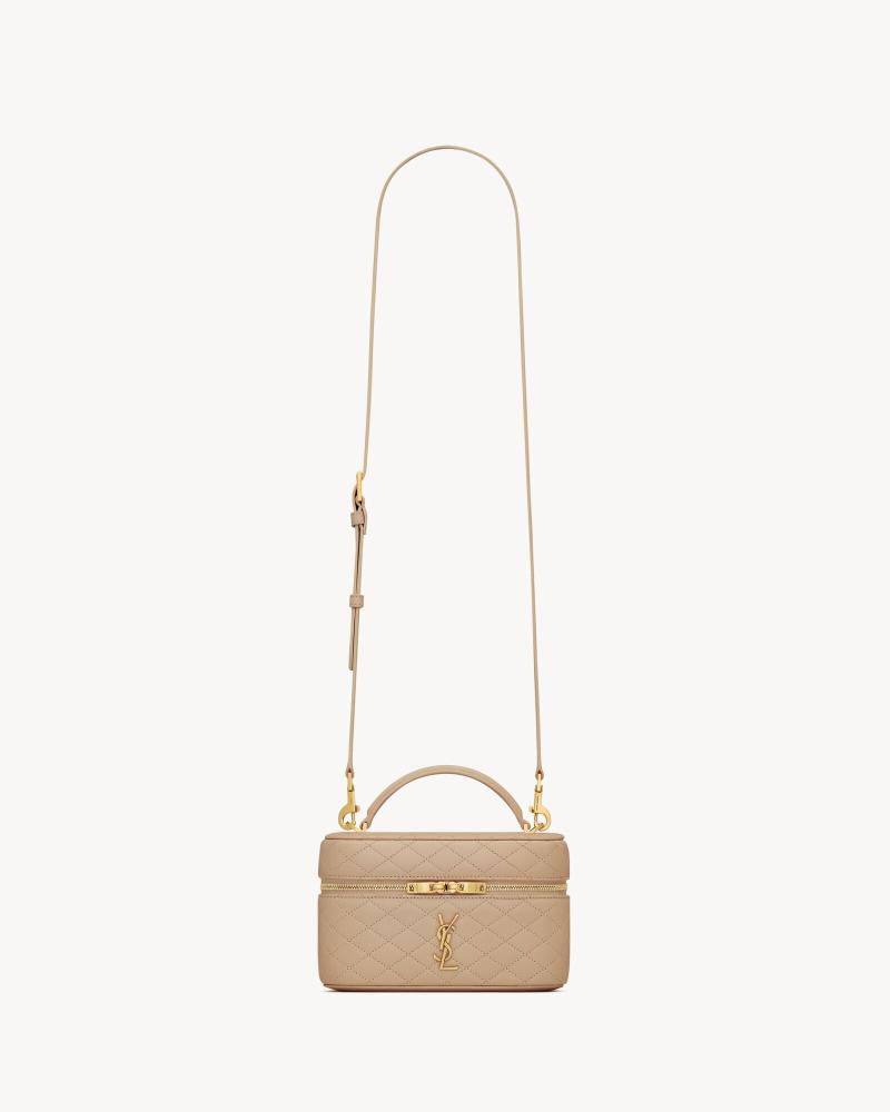 gaby vanity bag in lambskin DK TOFFEE