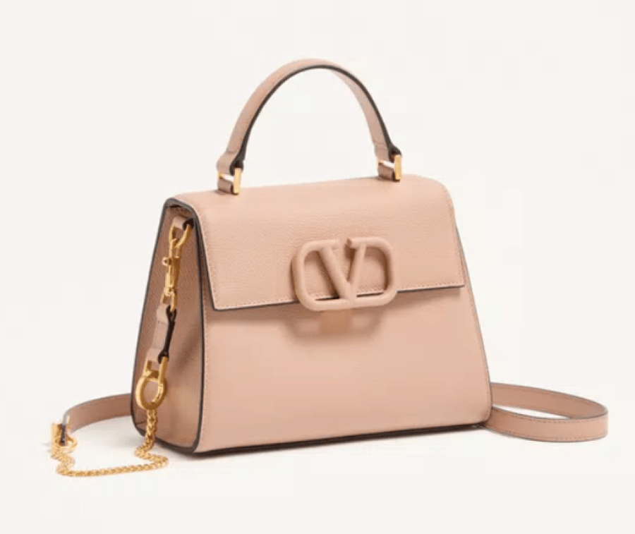 Small Vsling Grainy Calfskin Handbag
