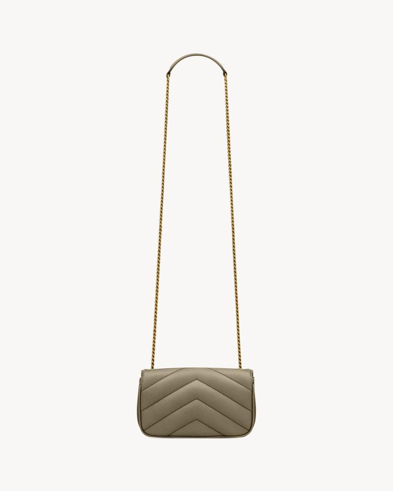 borsa loulou mini in pelle di agnello DARK STRONG MOSS