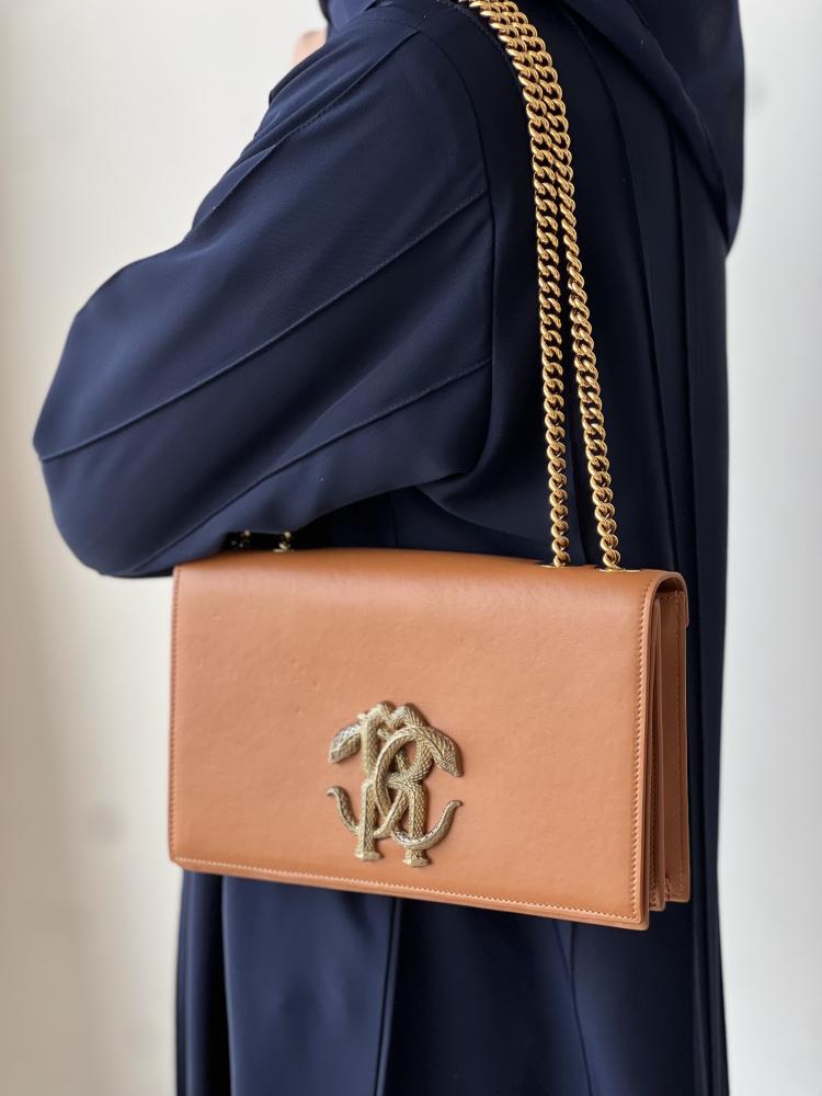 روبيرتو كفالي | FOLDOVER CHAIN-LINK SHOULDER BAG