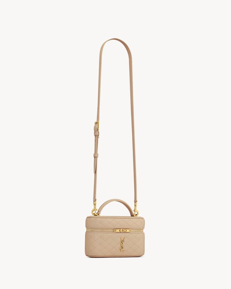 gaby vanity bag in lambskin DK TOFFEE