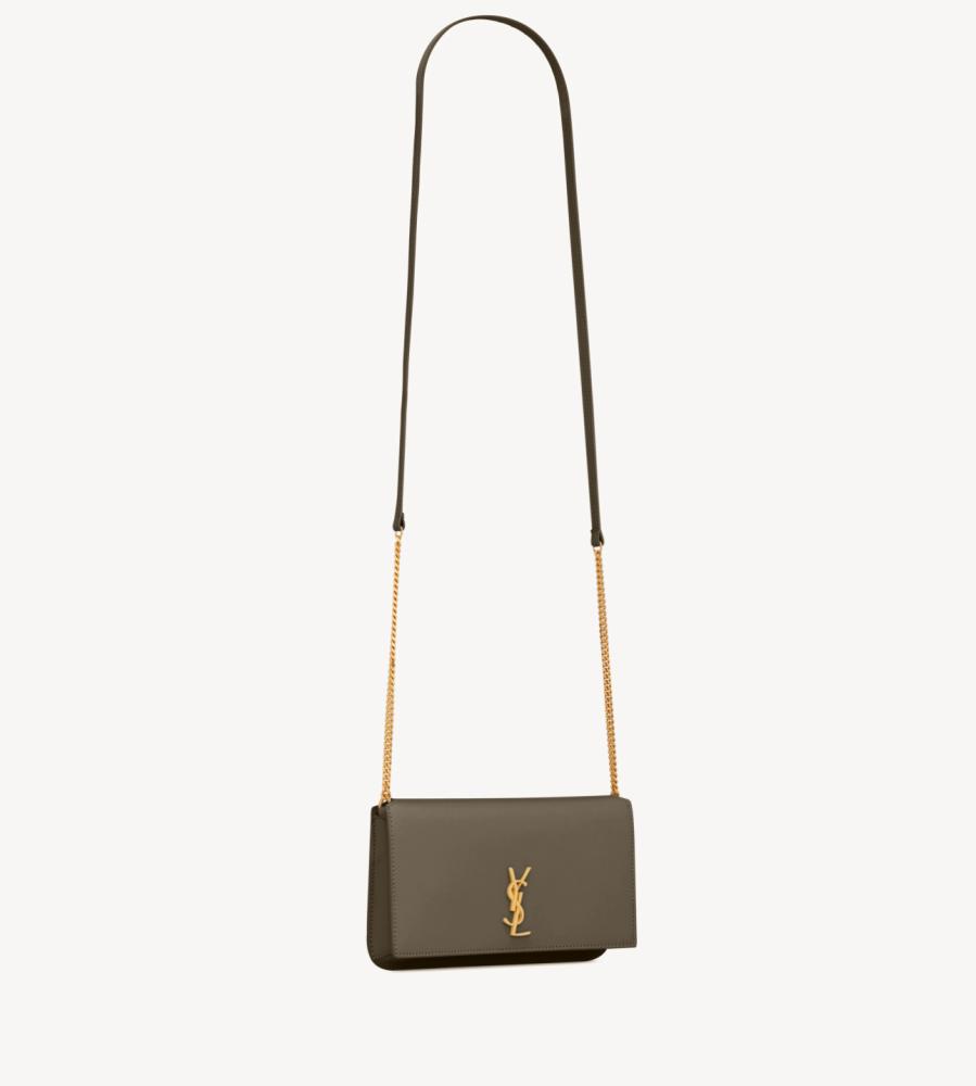 سان لوران | CASSANDRE PHONE HOLDER IN SMOOTH LEATHER