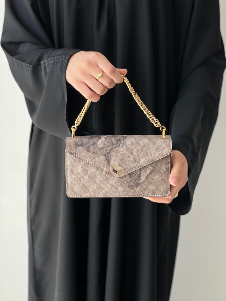 لوب نوير | PHONE CLUTCH Cheval Almond