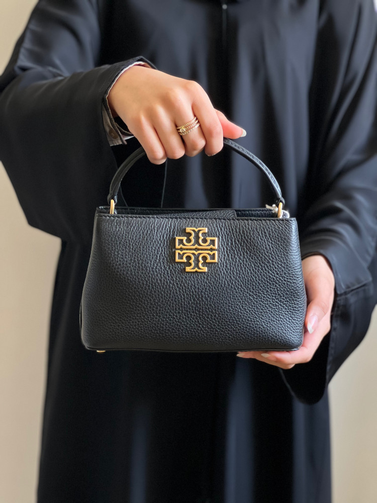 توري برتش | black britten embossed micro satchel