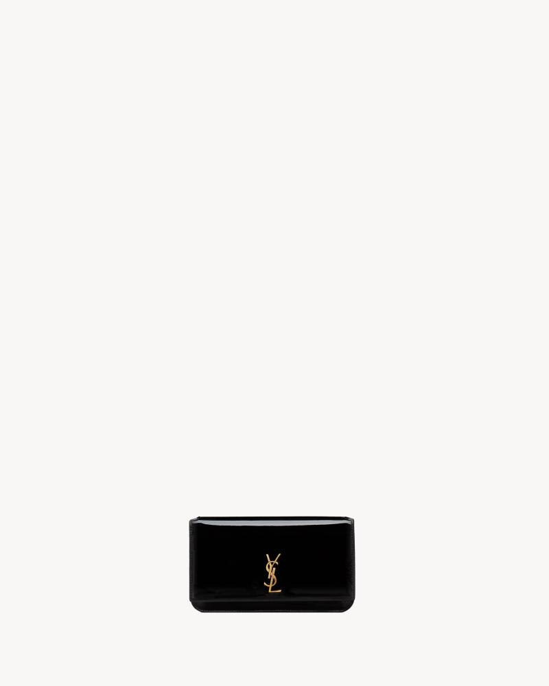 سان لوران | CASSANDRE PHONE HOLDER IN PATENT LEATHER
