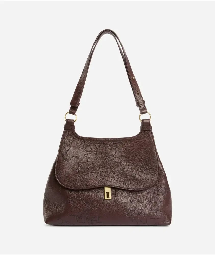 Antique Geo Leather borsa sottospalla