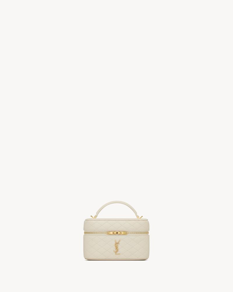 gaby vanity bag in lambskin BLANC VINTAGE