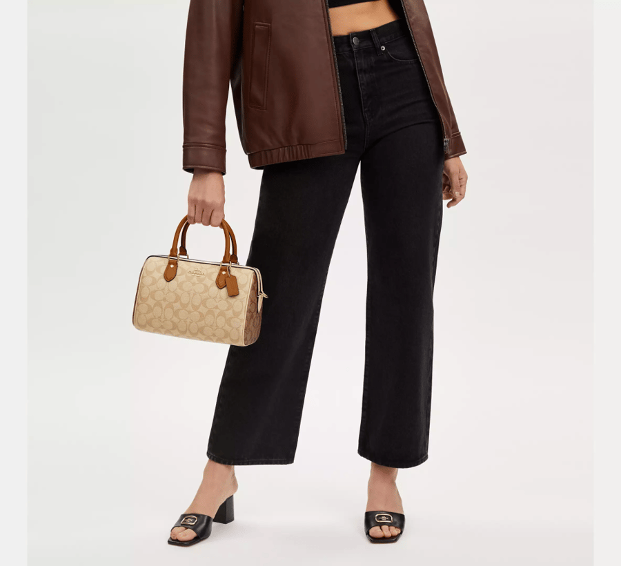 كوتش |  Rowan Satchel Bag In Blocked Signature Canvas