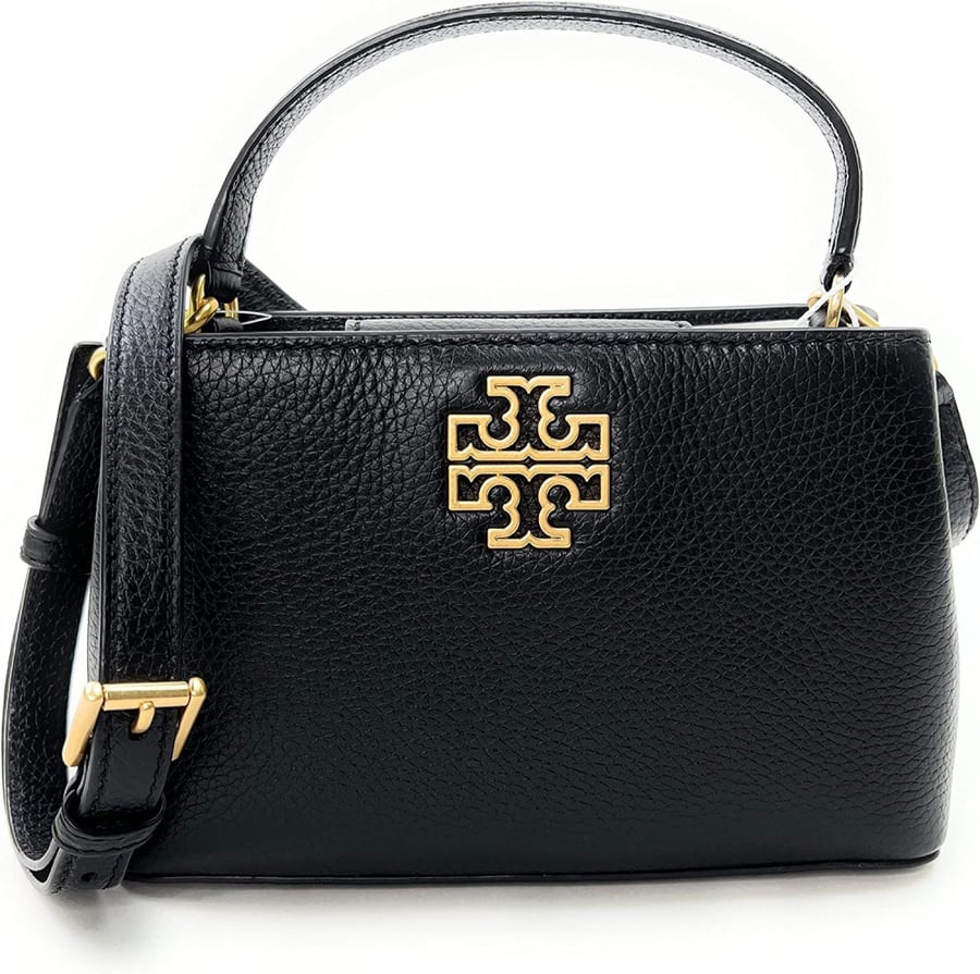 توري برتش | black britten embossed micro satchel