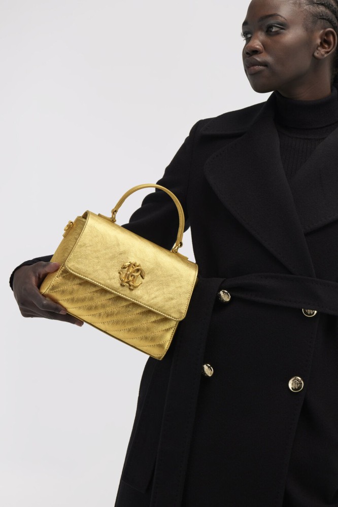 ريبرتو كفالي | Mirror Snake Shoulder Bag